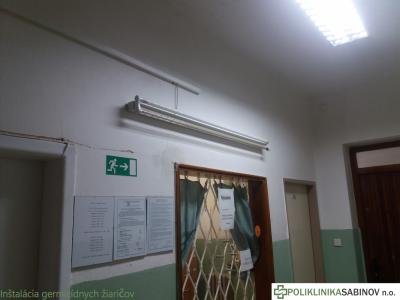 Inštalácia germicídnych žiaričov v priestoroch Polikliniky Sabinov , foto 5 z 7
