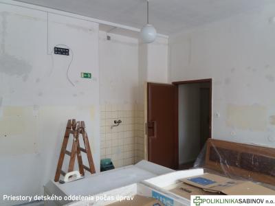 Úprava priestorov detského oddelenia - február 2020, foto 8 z 17