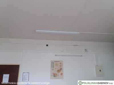 Modernizácia osvetlenia v priestoroch oddelenia urológie, foto 5 z 6