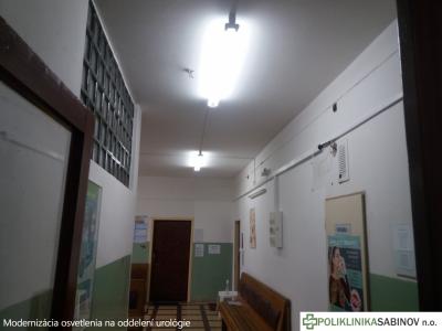 Modernizácia osvetlenia v priestoroch oddelenia urológie, foto 6 z 6