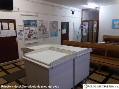 Úprava priestorov detského oddelenia - február 2020, foto 1 z 17